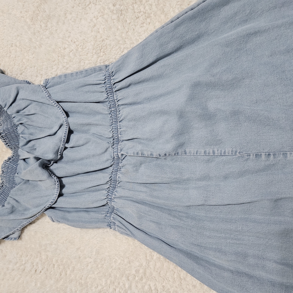 Light Blue Ruffled Dress